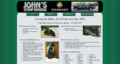 Desktop Screenshot of johnsstumpremoval.com